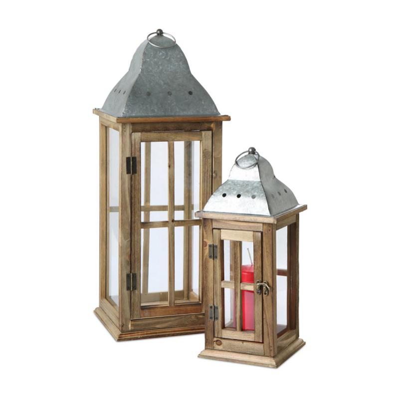 Holz-Laterne braun