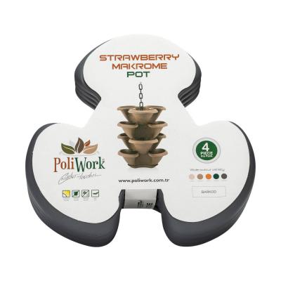 Kr&auml;uterampel 12 Pflanztaschen 100% Recycl. anthrazit