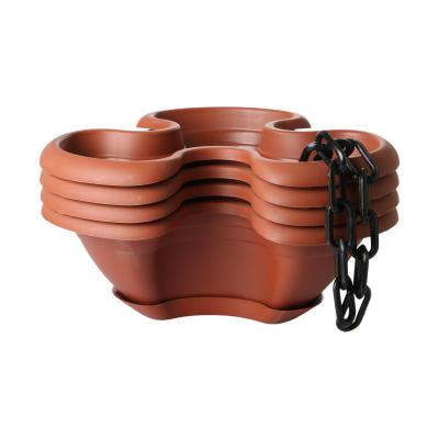 Kr&auml;uterampel 12 Pflanztaschen 100% Recycl. terrakotta