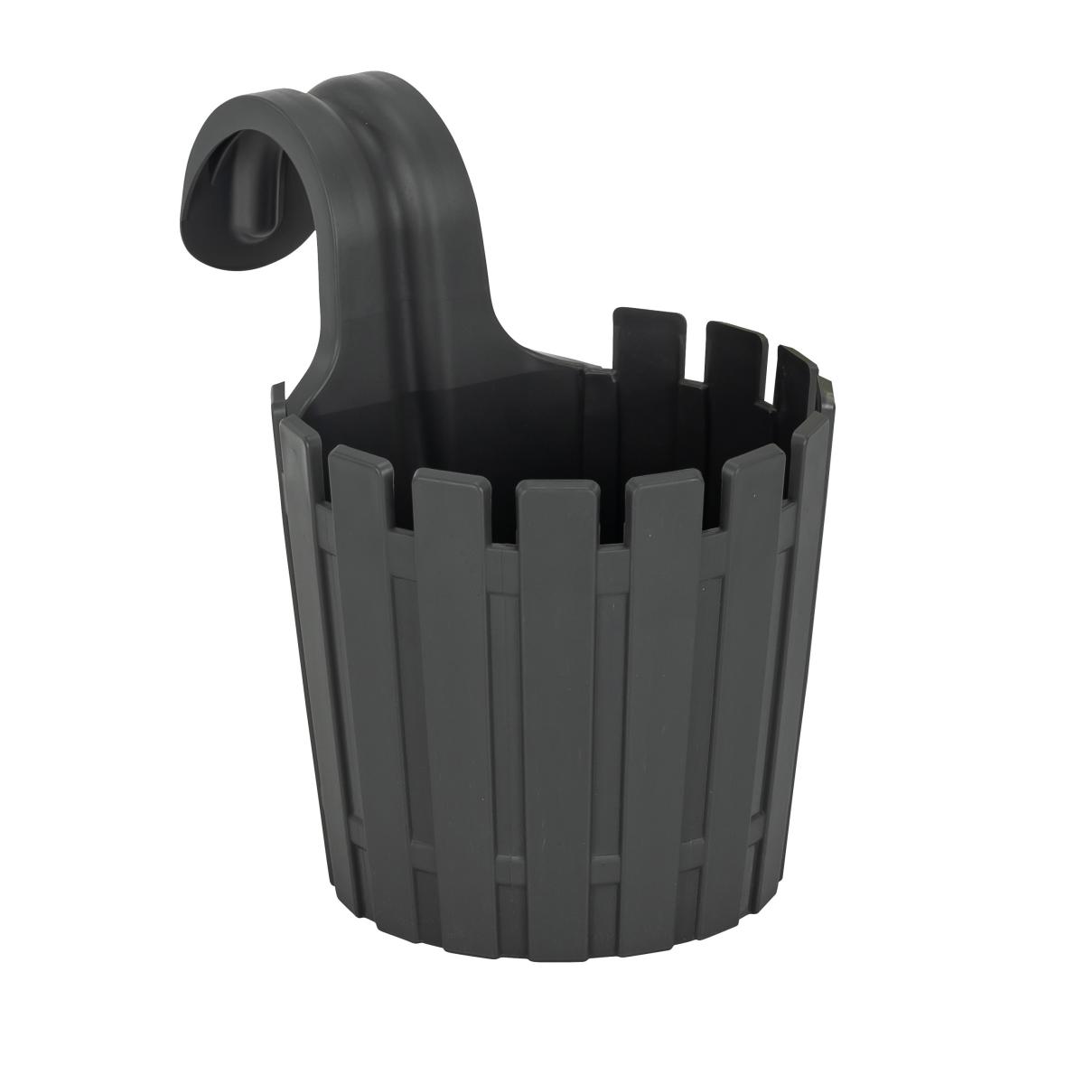 H&auml;ngetopf Recycling Kunststoff anthrazit