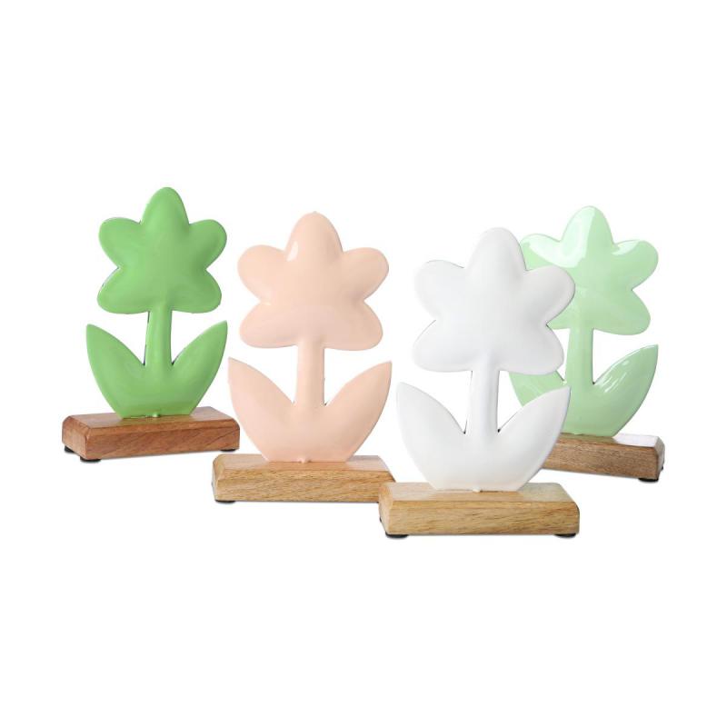 Eisen-Blumenaufsteller farbig Mix