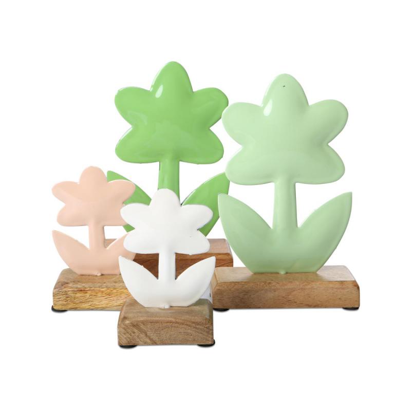 Eisen-Blumenaufsteller farbig Mix