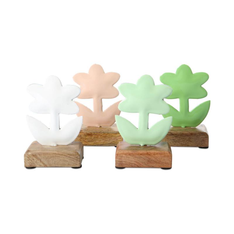 Eisen-Blumenaufsteller farbig Mix