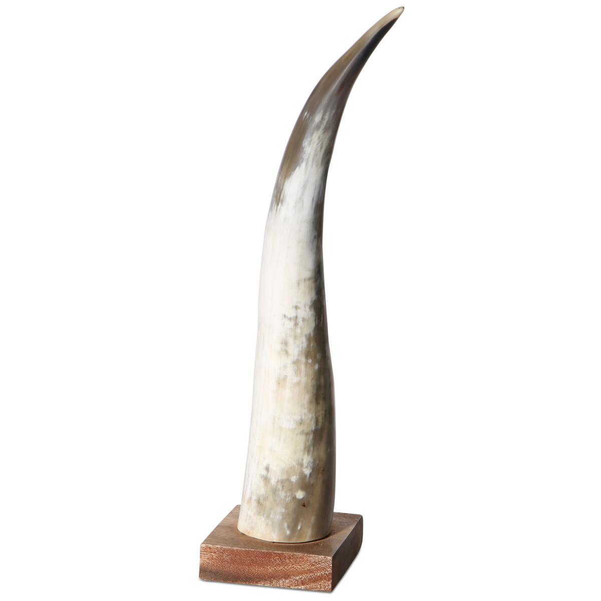 Rinderhorn poliert auf Holzstand 40-49cm