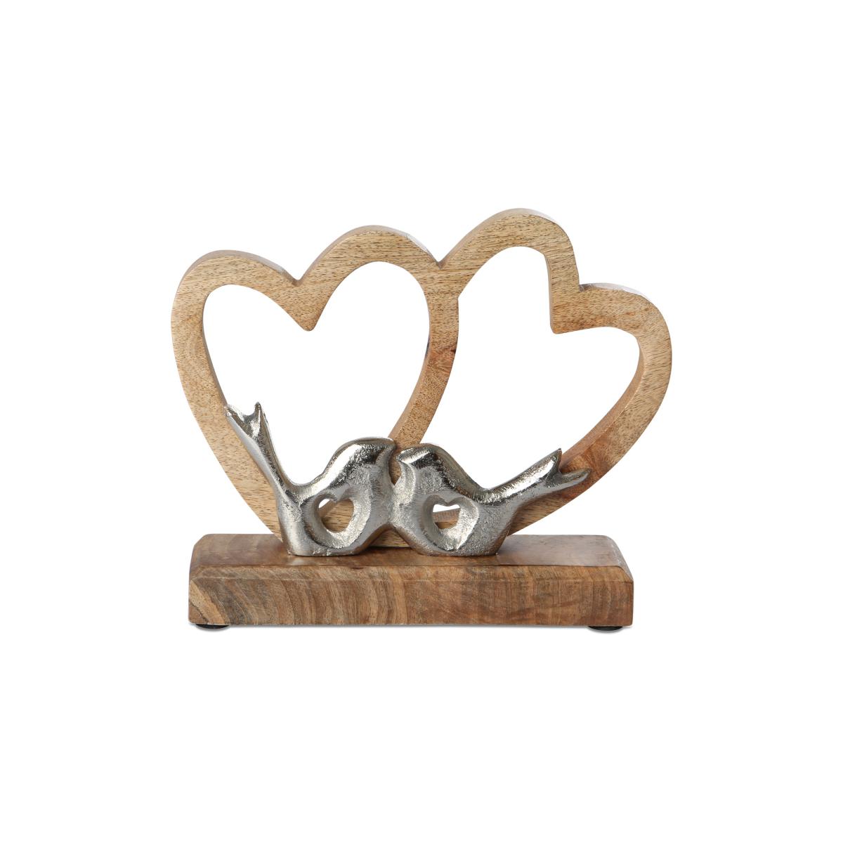 Herz-Aufsteller mit Spatz