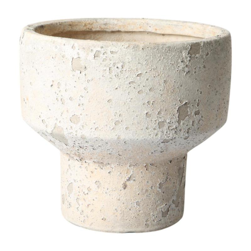 Schale auf Sockel in Zementoptik