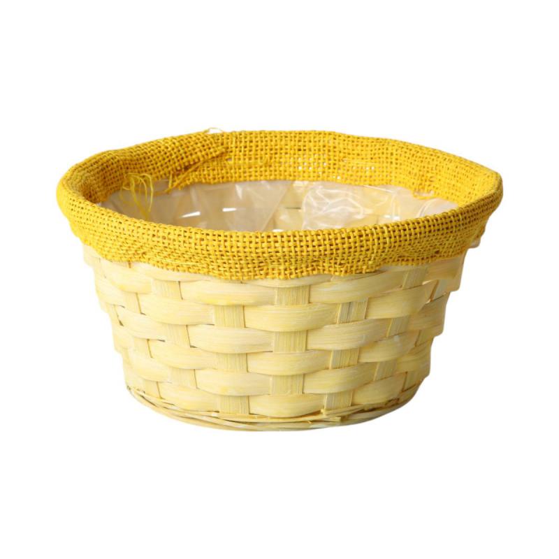 Spannkorb rund - gelb