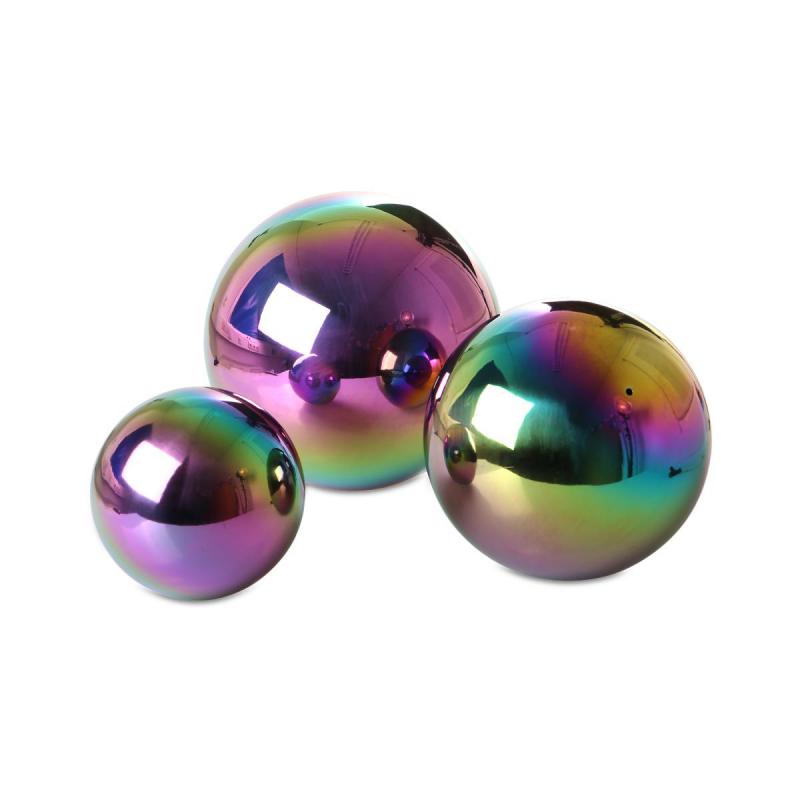 Edelstahl-Kugel regenbogen