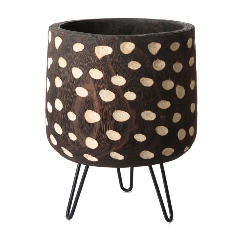 Paulownia Holzgefäß auf Füßen