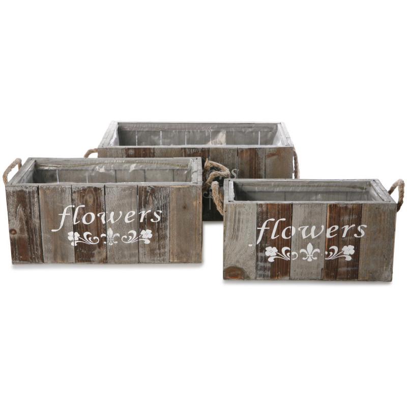 Holzgefäß Flowers