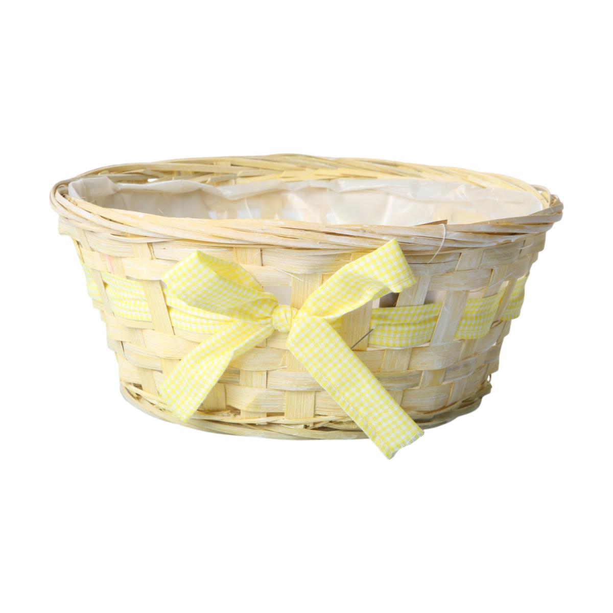 Pflanzschale mit Schleife - gelb