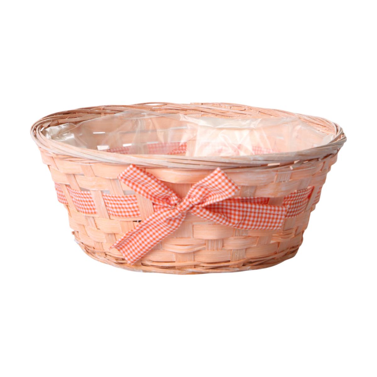 Pflanzschale mit Schleife - orange