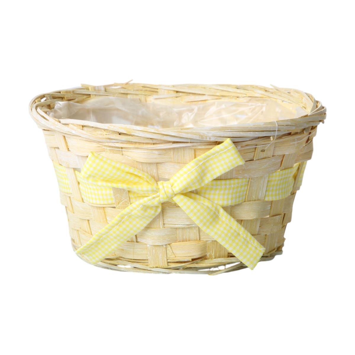 Pflanzschale mit Schleife - gelb