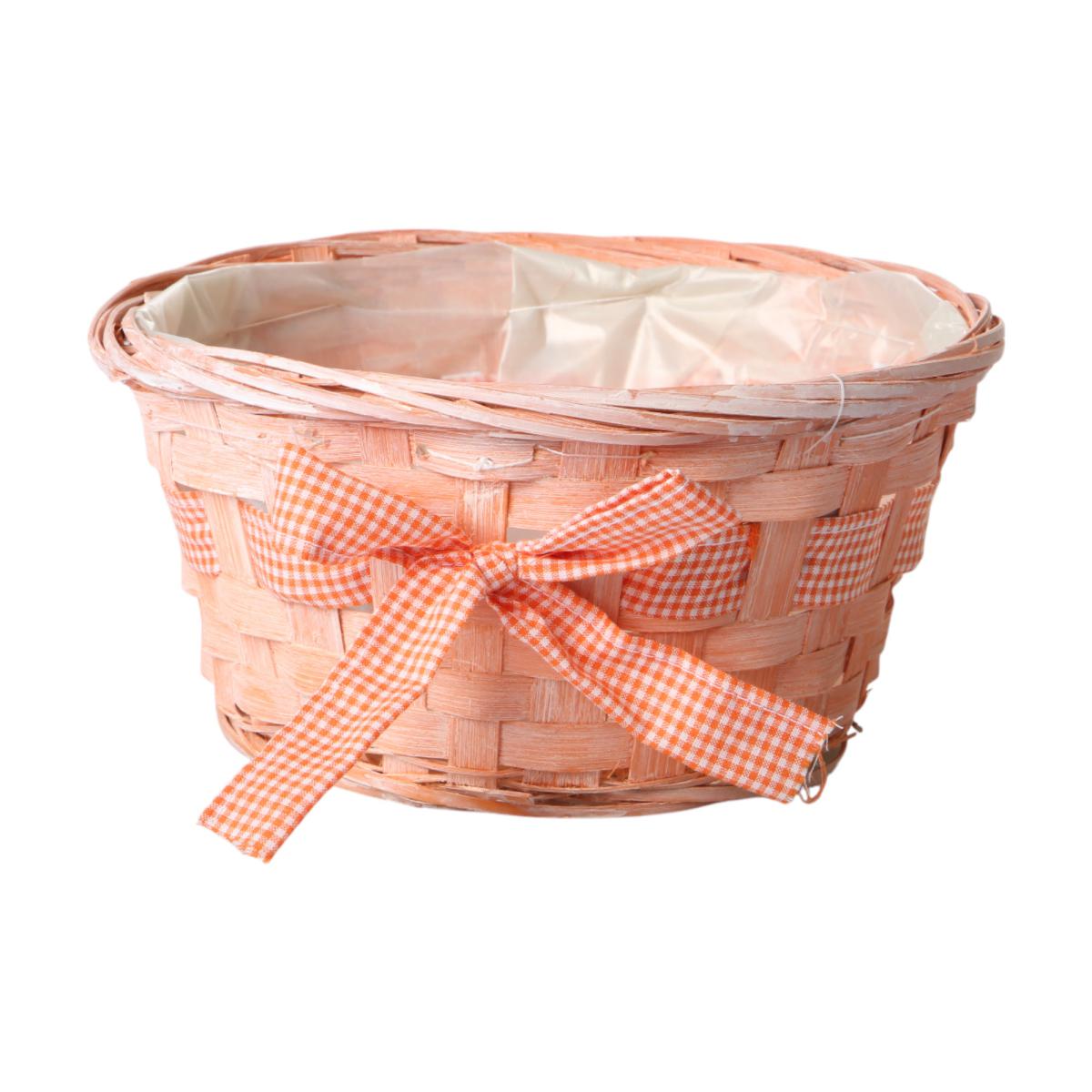 Pflanzschale mit Schleife - orange