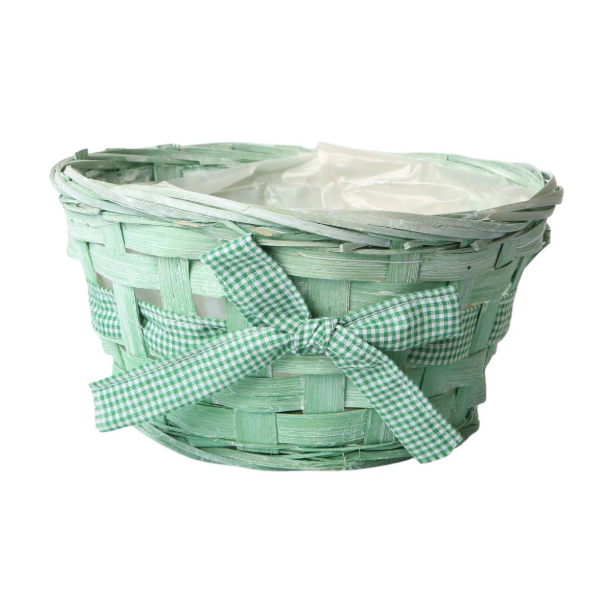 Pflanzschale mit Schleife - grün