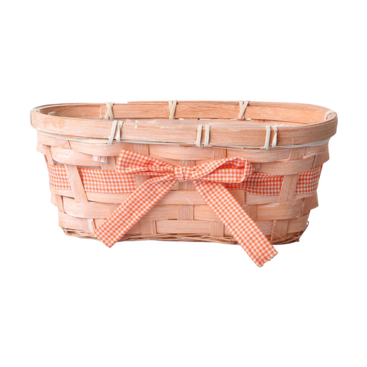 Pflanzschale mit Schleife - orange