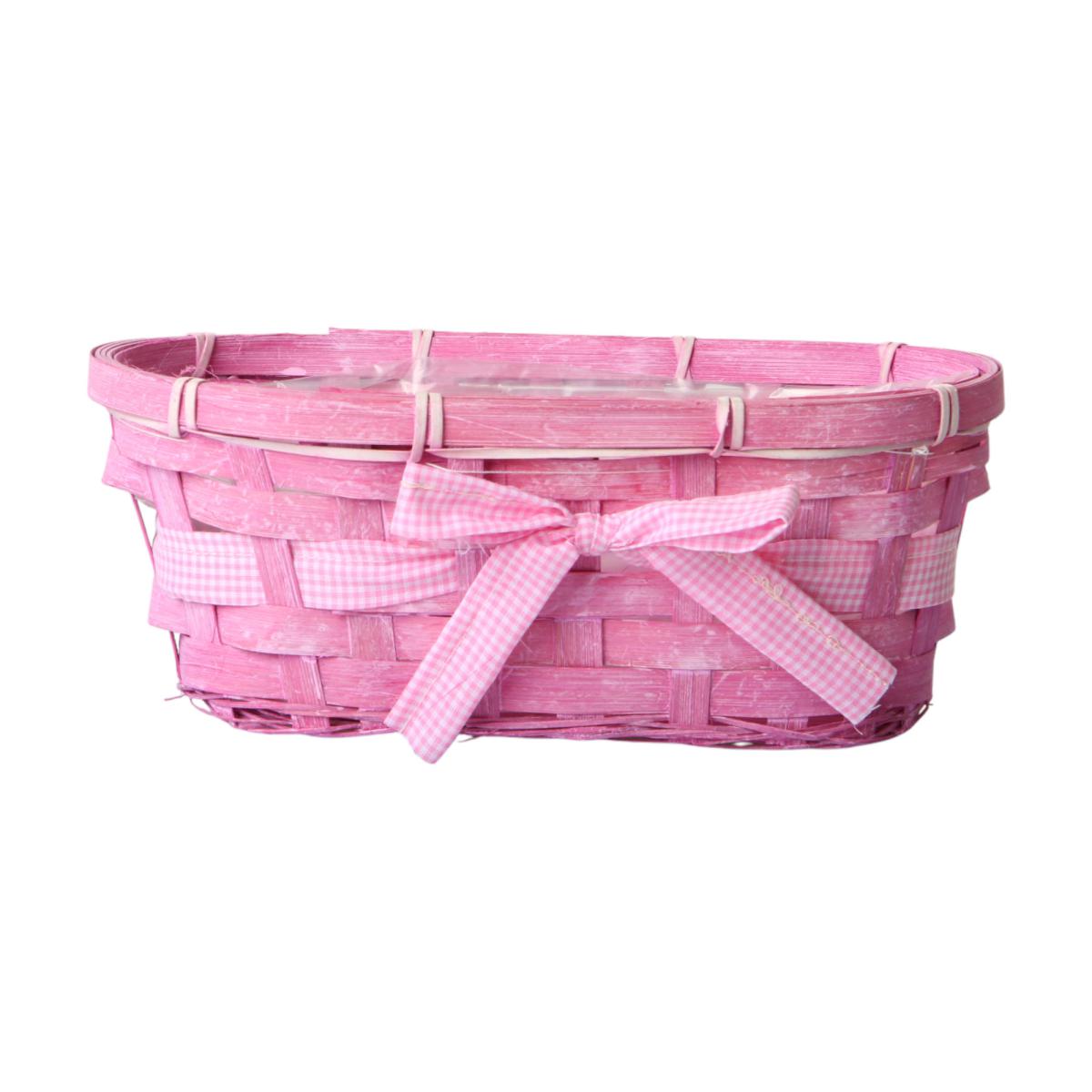 Pflanzschale mit Schleife - pink