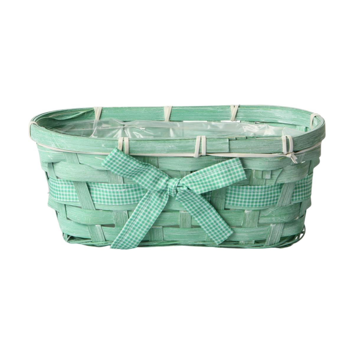 Pflanzschale mit Schleife - grün