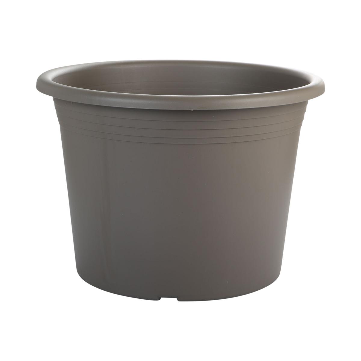 Blumentopf "Cilindro" rund taupe