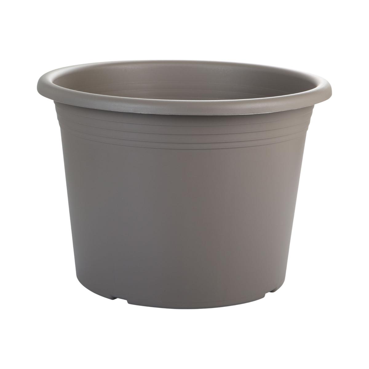 Blumentopf "Cilindro" rund taupe