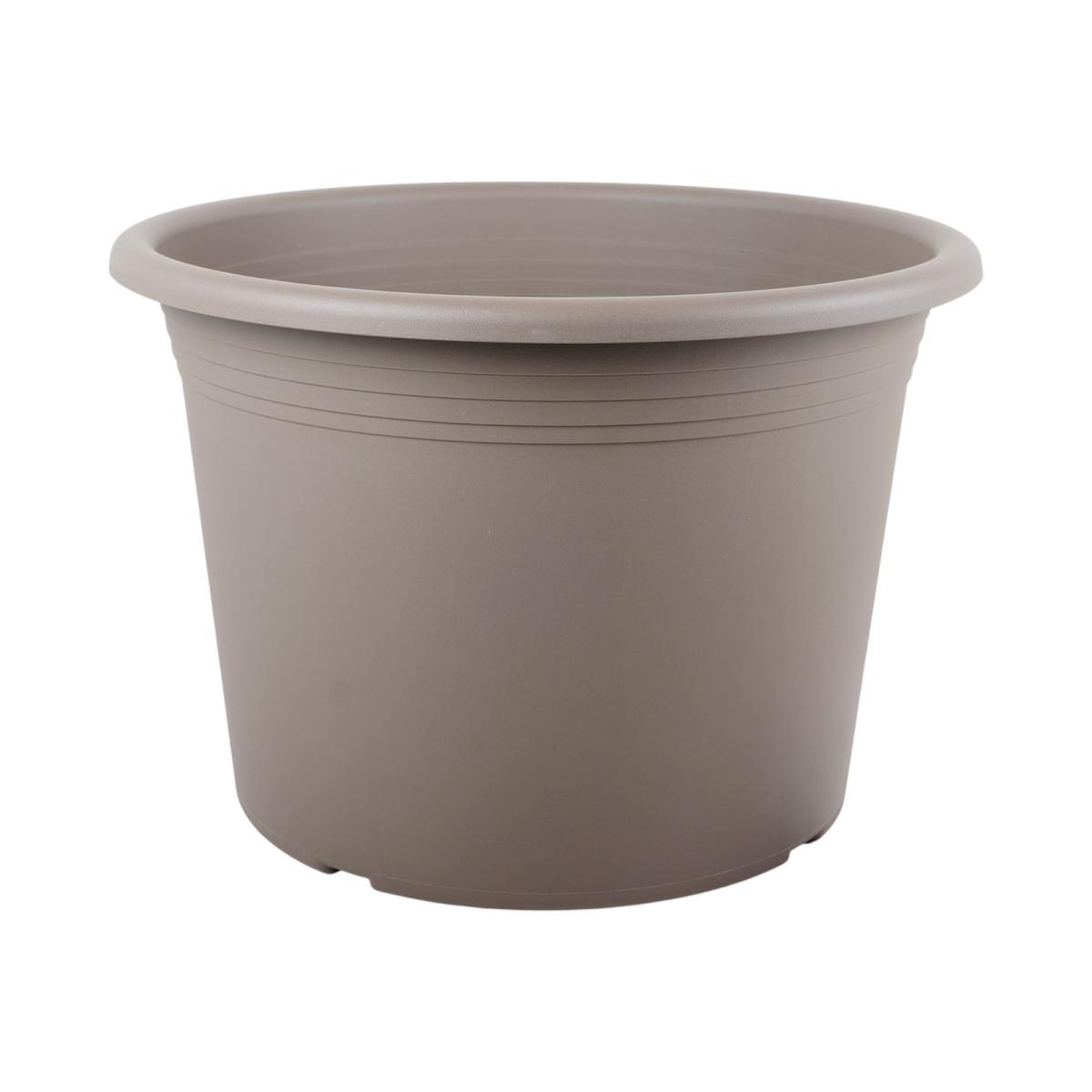 Blumentopf "Cilindro" rund taupe
