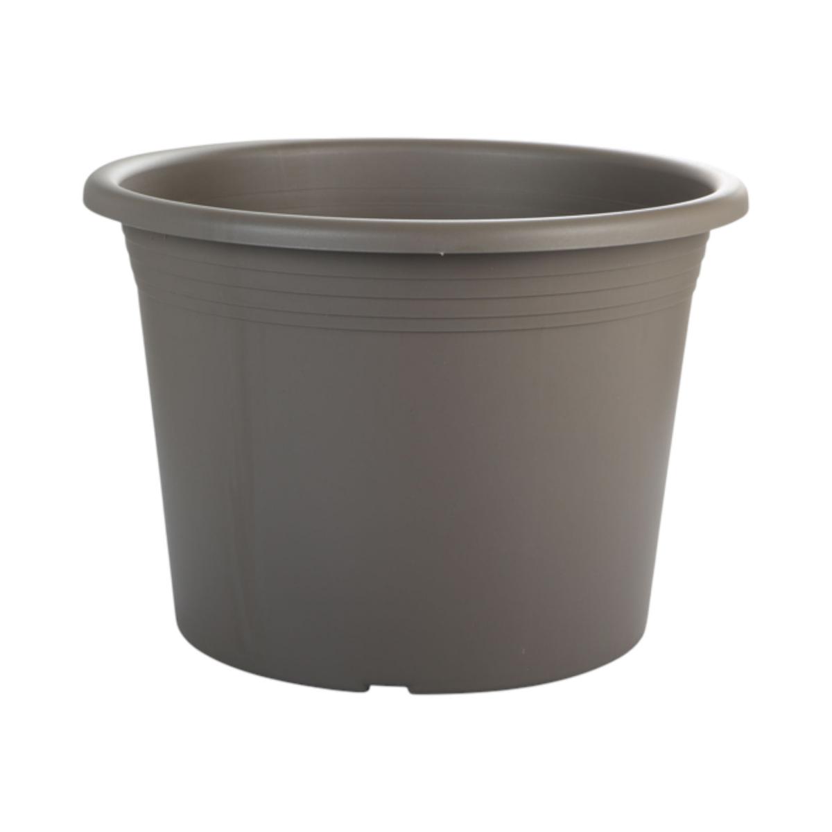 Blumentopf "Cilindro" rund taupe