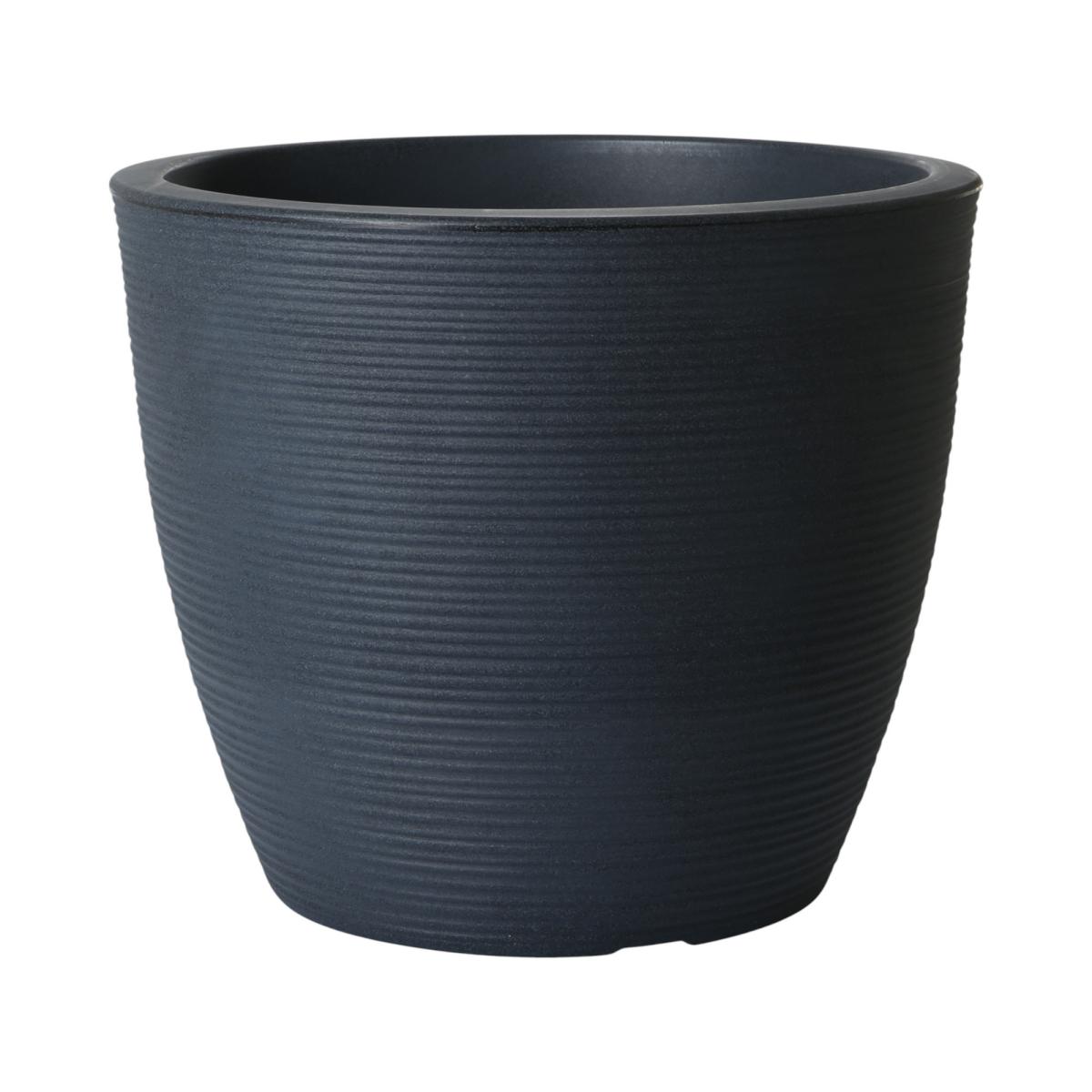 Pflanztopf Rillen anthrazit