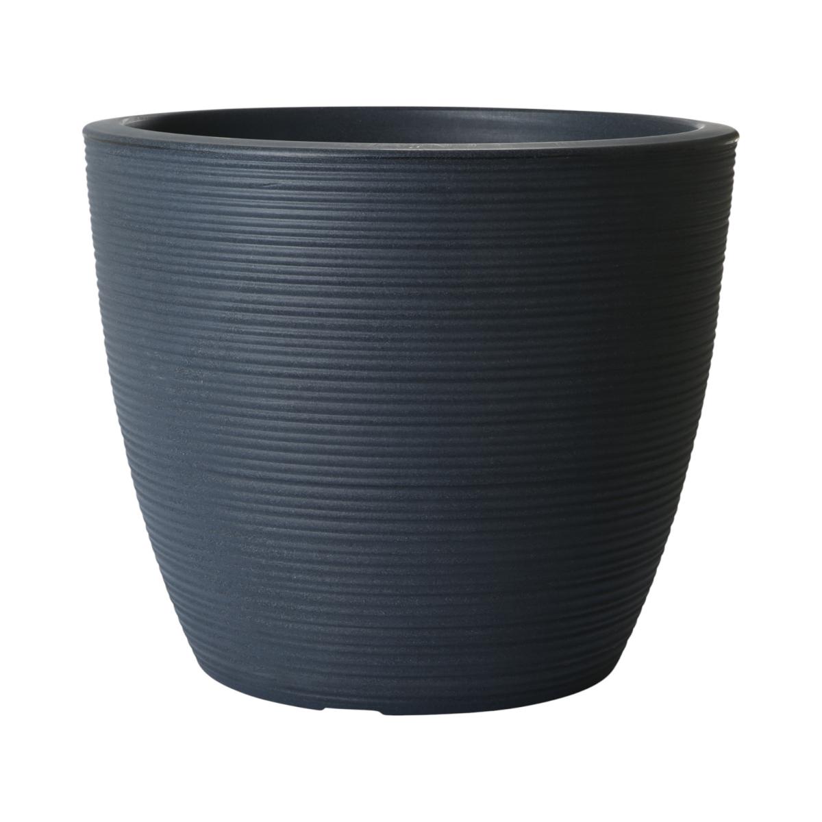 Pflanztopf Rillen anthrazit