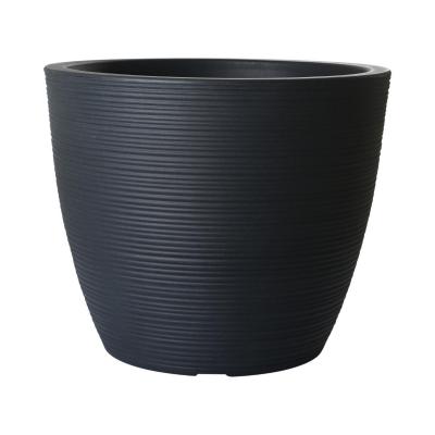 Pflanztopf Rillen anthrazit