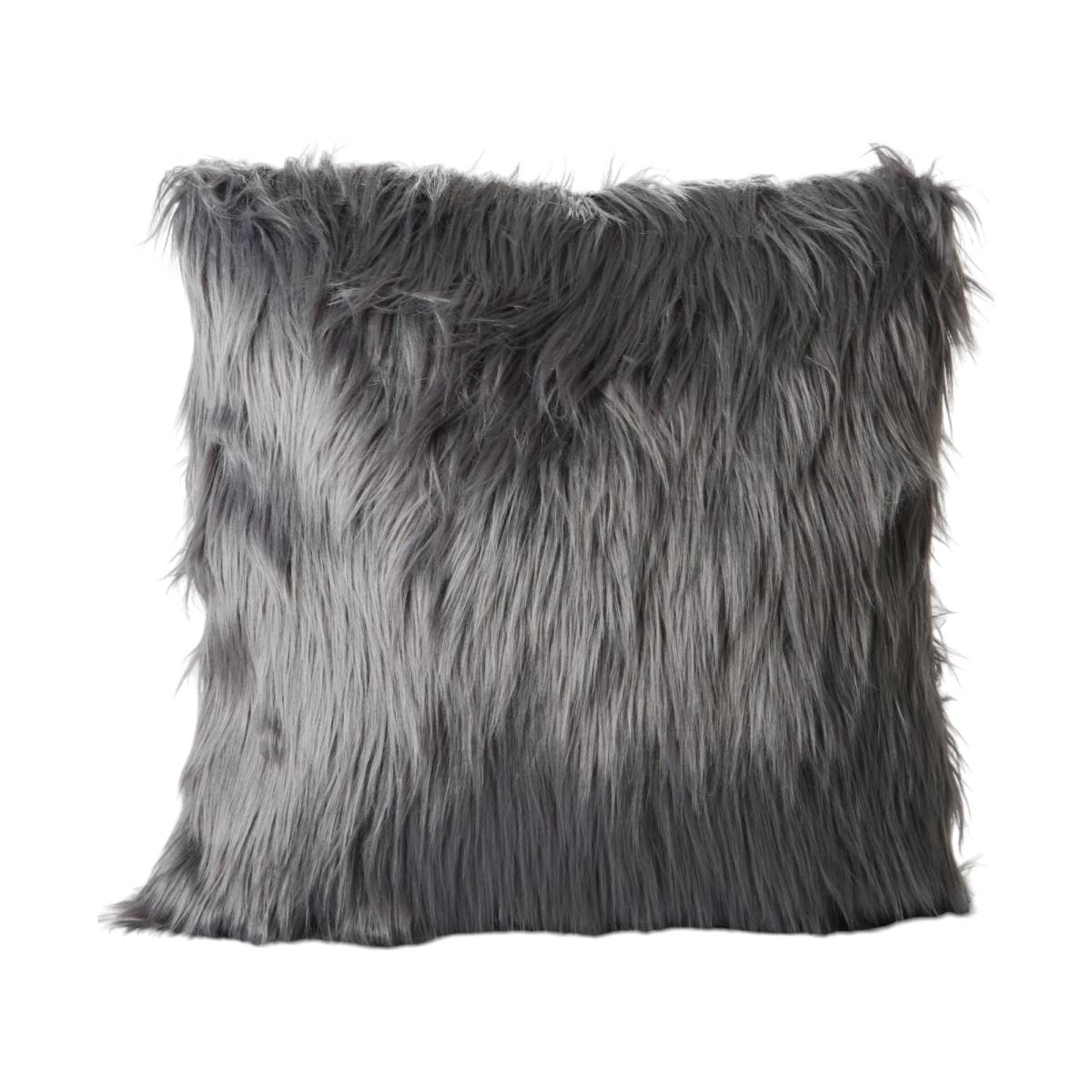 Fellkissen mit Füllung Anthrazit