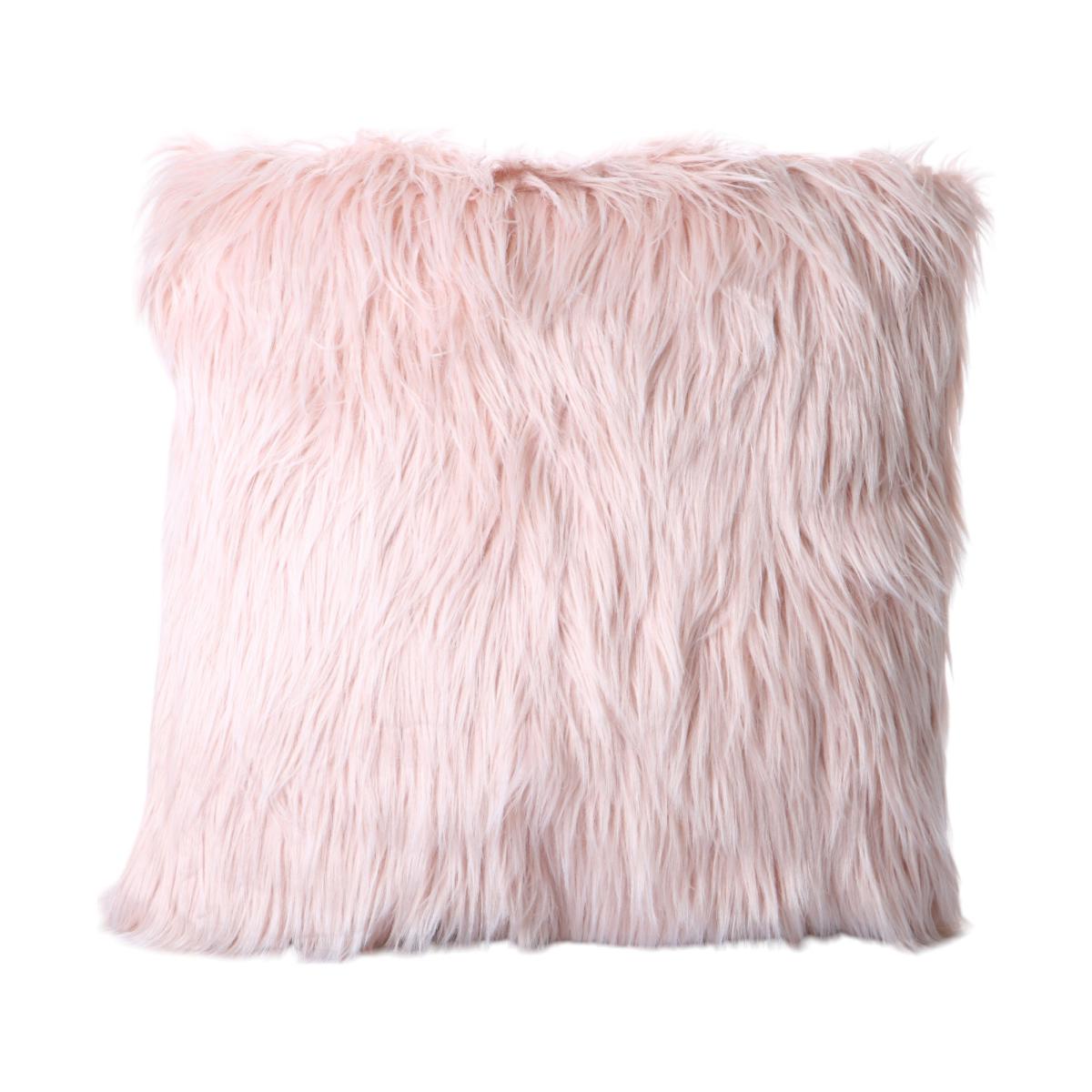 Fellkissen mit Füllung Pink