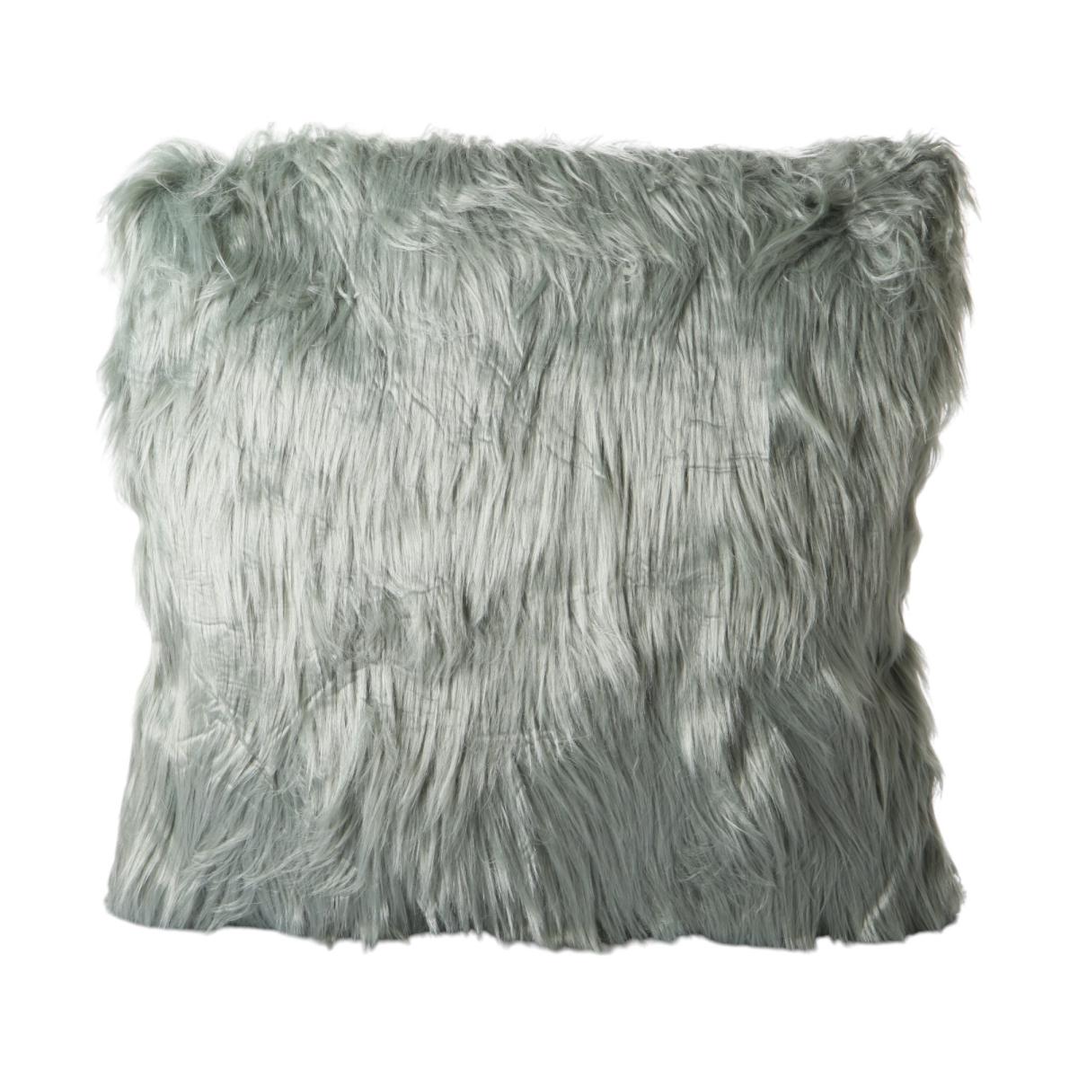 Fellkissen mit Füllung Grün