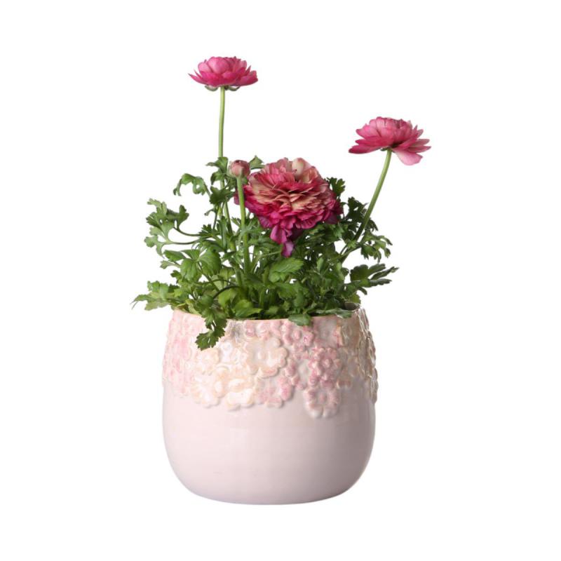 Topf mit Blütendesign