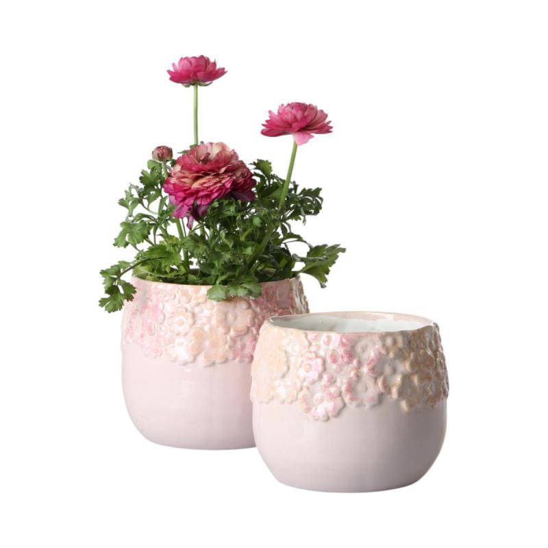 Topf mit Blütendesign