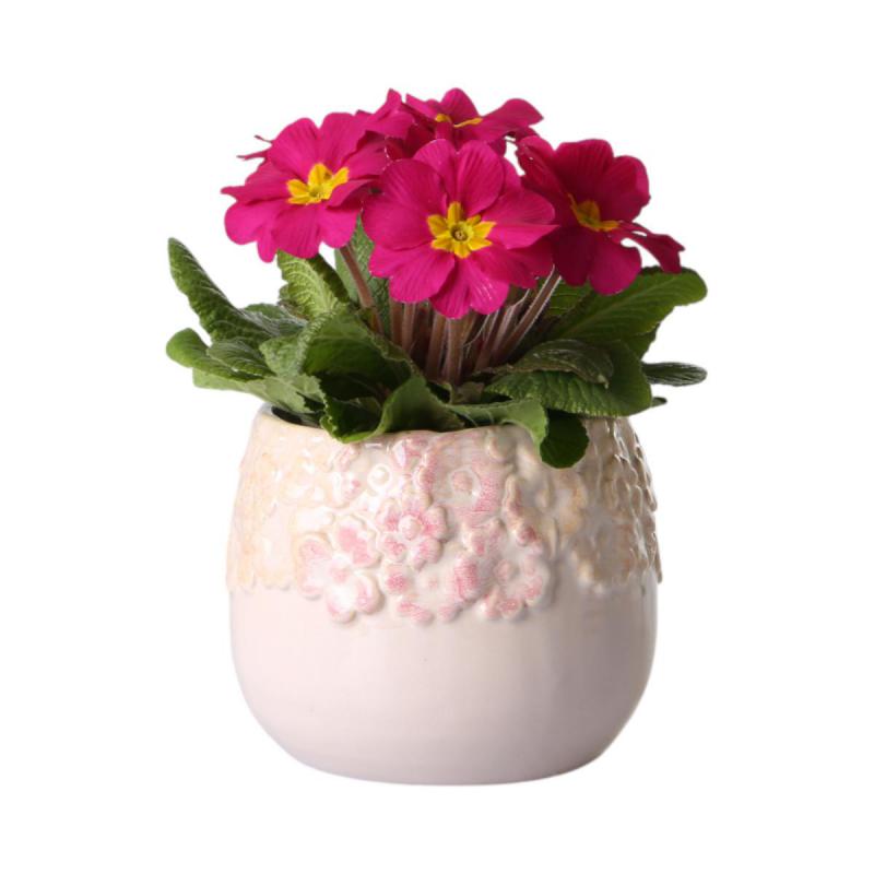 Topf mit Blütendesign