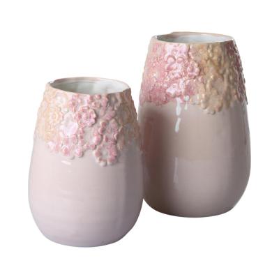 Vase mit Blütendesign