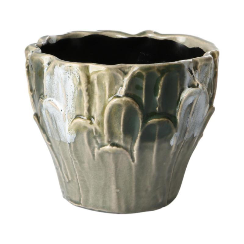 Topf mit Blattdesign