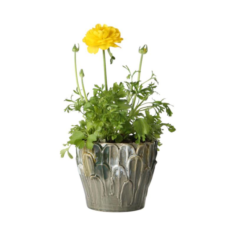 Topf mit Blattdesign