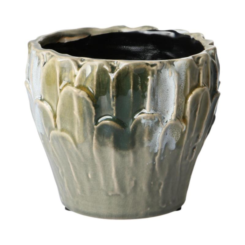 Topf mit Blattdesign