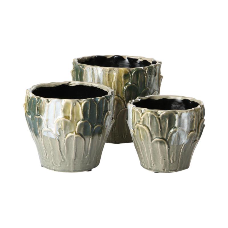 Topf mit Blattdesign