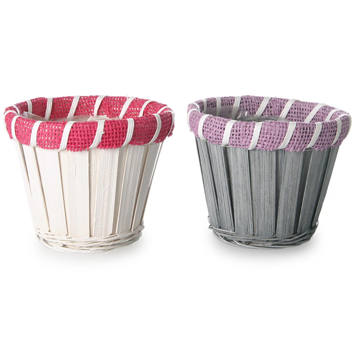 Spankorbtopf f. 10er weiß/grau Mix