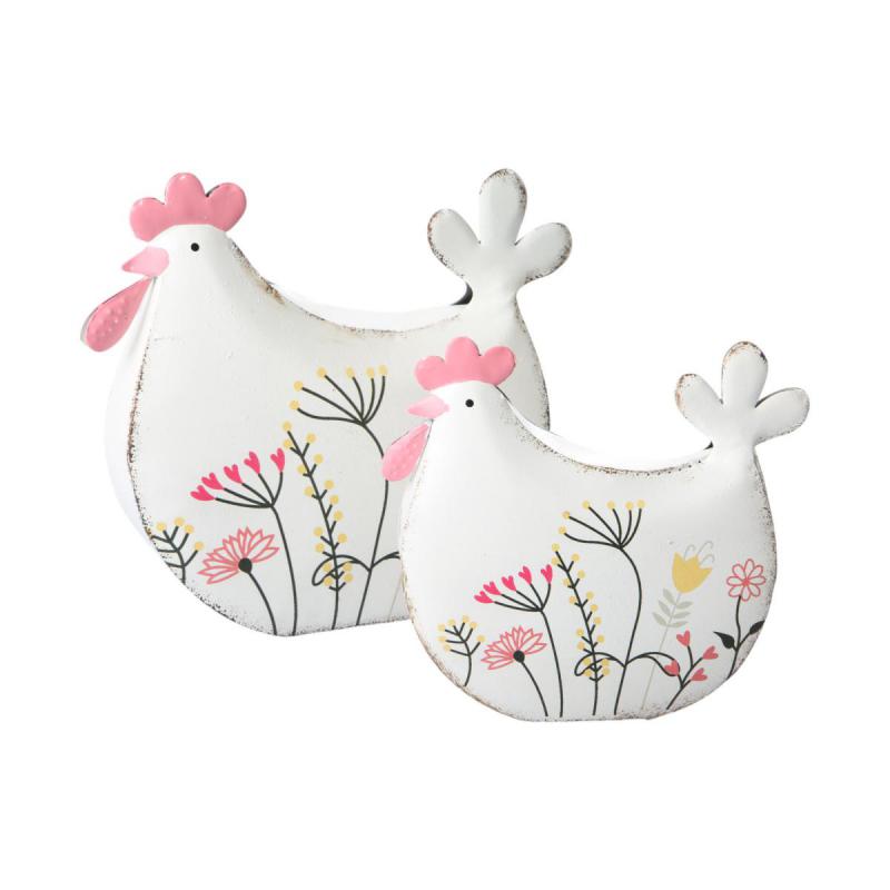 Metall-Hahn mit Blumen