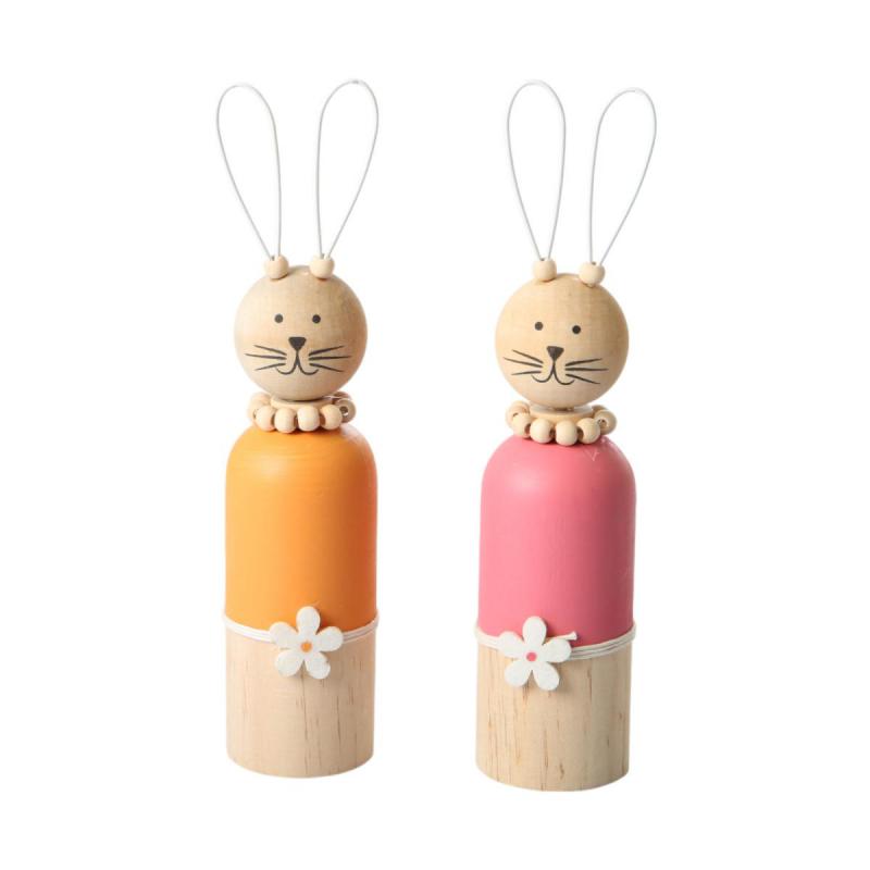 Holz-Hase Aufsteller Farbmix