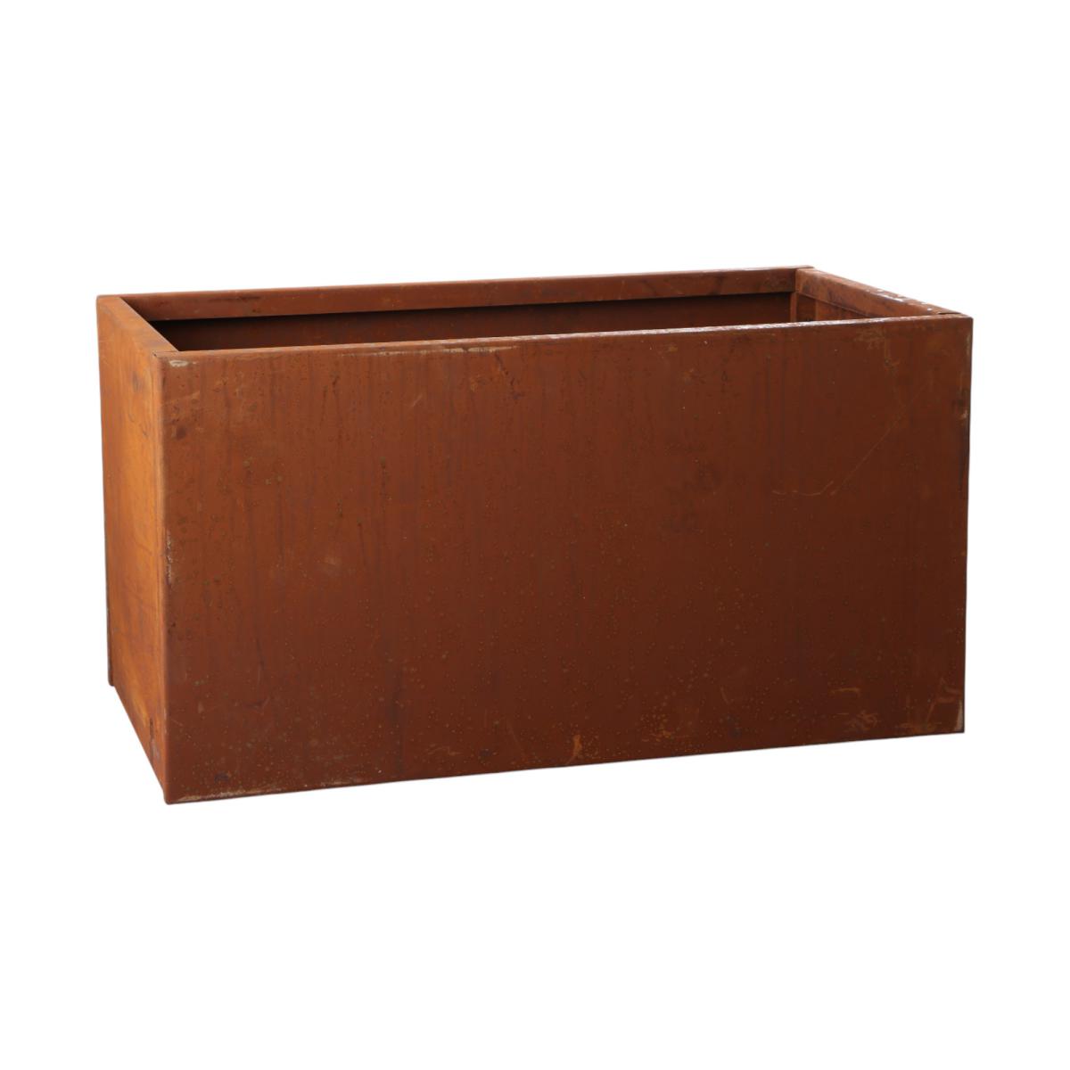 Pflanzkübel rechteckig rostig