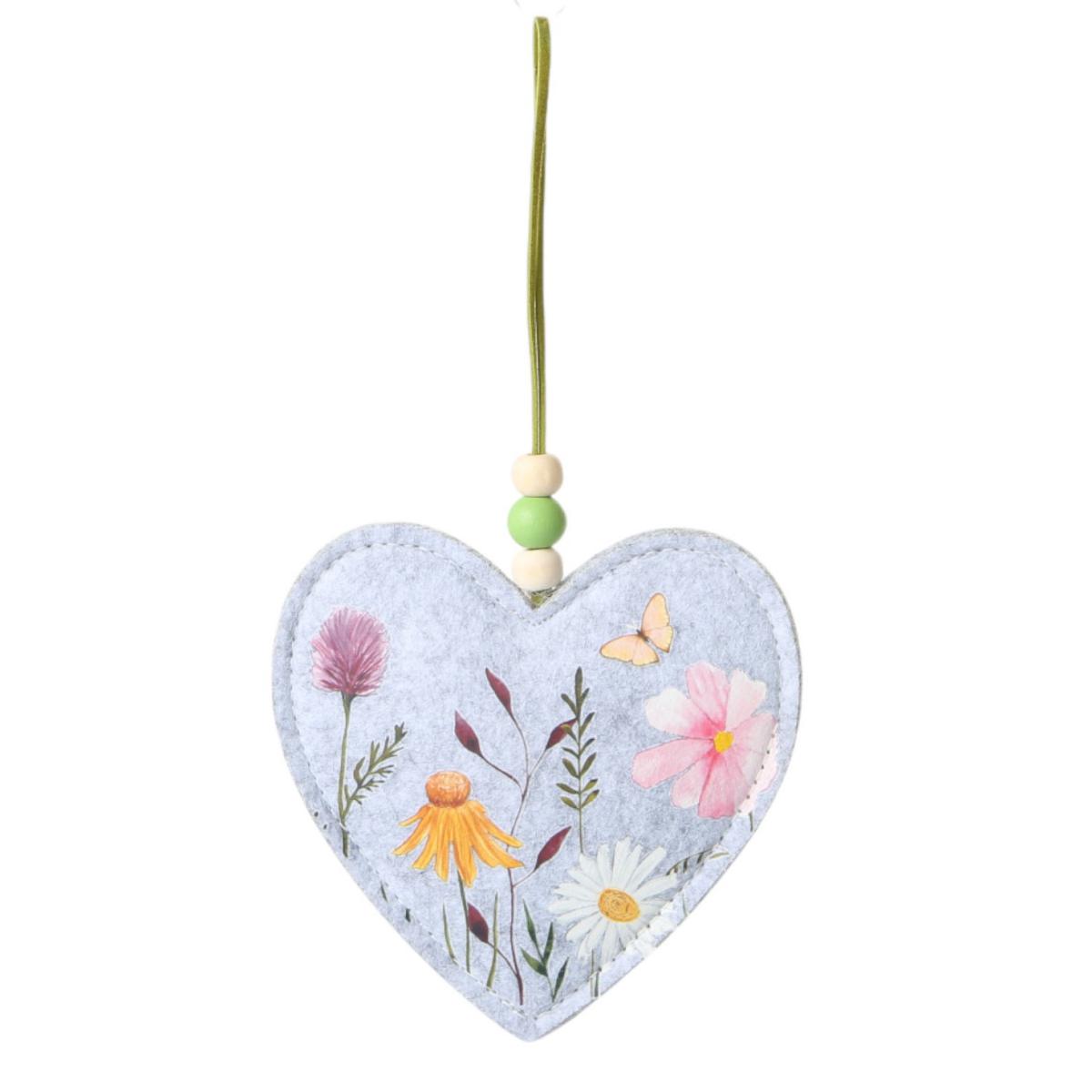 Herz-Hänger mit Blümchendesgin