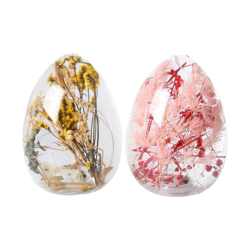 LED-Glasei mit Trockenblumen