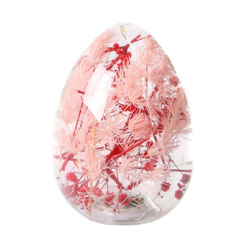 LED-Glasei mit Trockenblumen