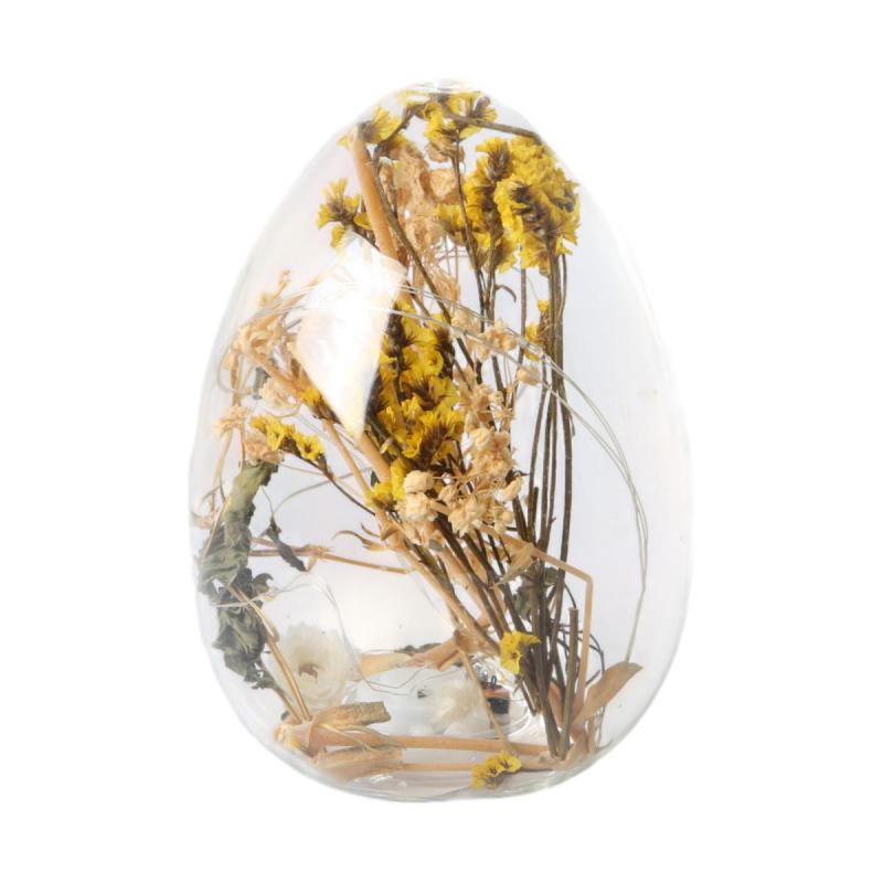 LED-Glasei mit Trockenblumen