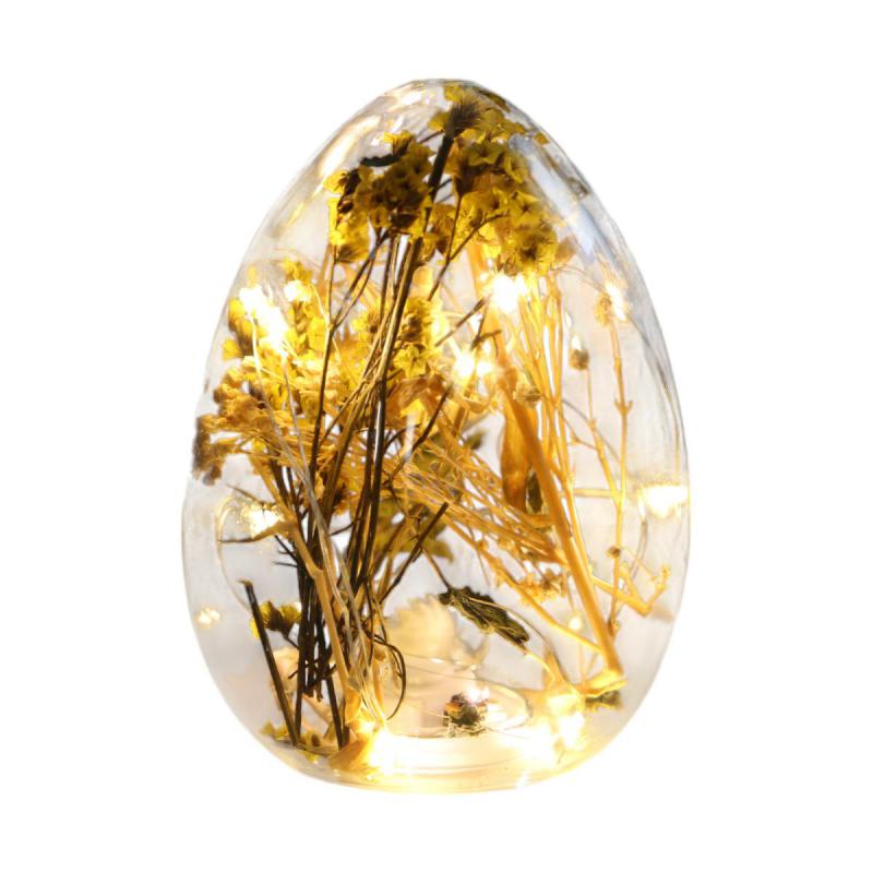LED-Glasei mit Trockenblumen