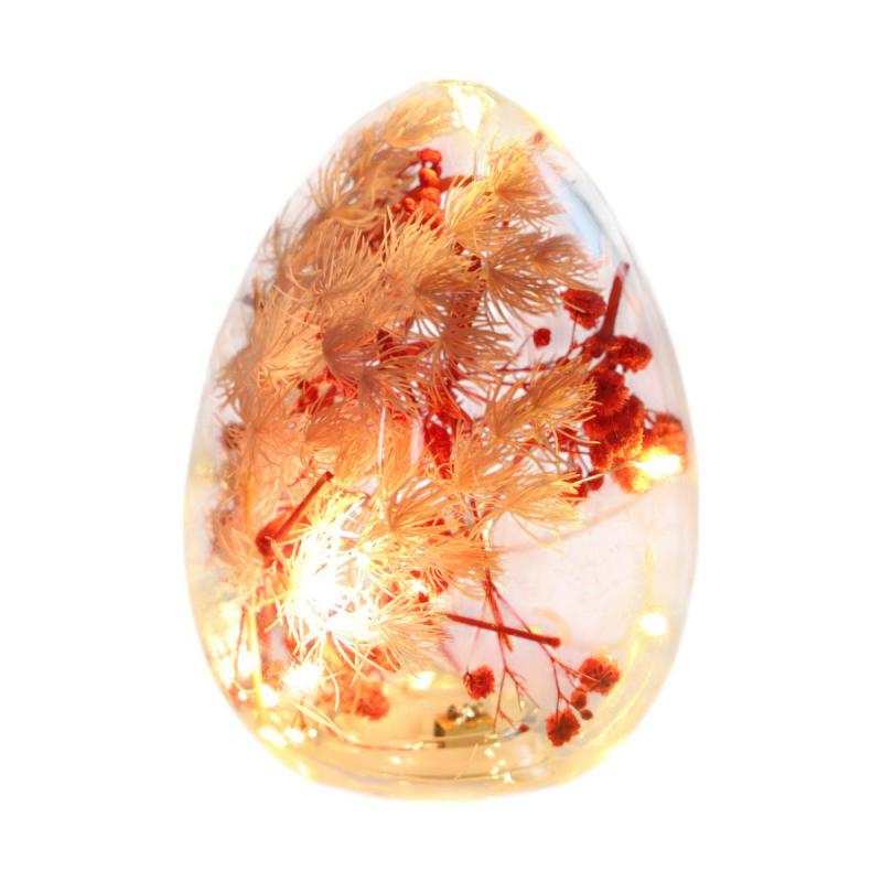 LED-Glasei mit Trockenblumen